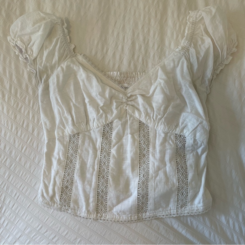 Heartloom puff sleeve summer top